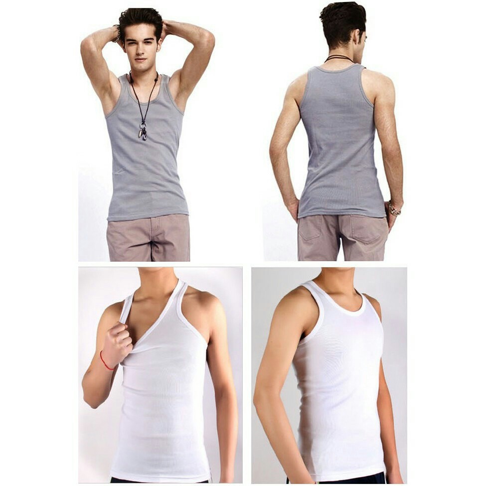 Áo Thun Body Ba Lỗ Nam Cotton - 3 Màu Size Chiều Cao, <60kg