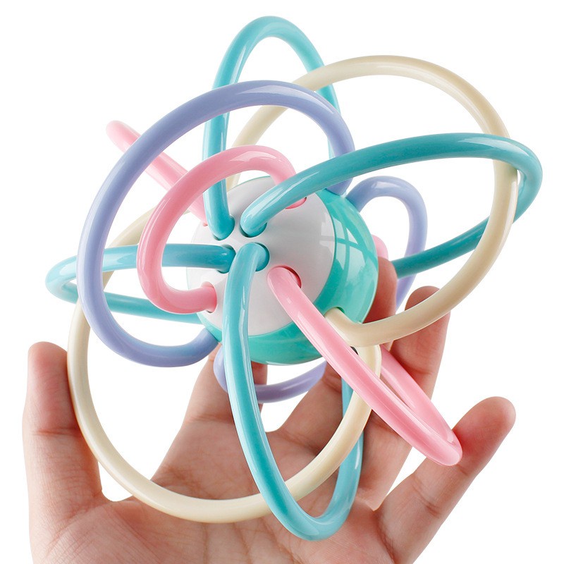 Manhattan Ball Bóng Vòng Gặm Nướu Silicone An Toàn Cho Bé Tập Cầm Nắm Đồ Chơi Lục Lạc Cầm Tay Bằng Nhựa Mềm Cho Bé Gingiving Ball