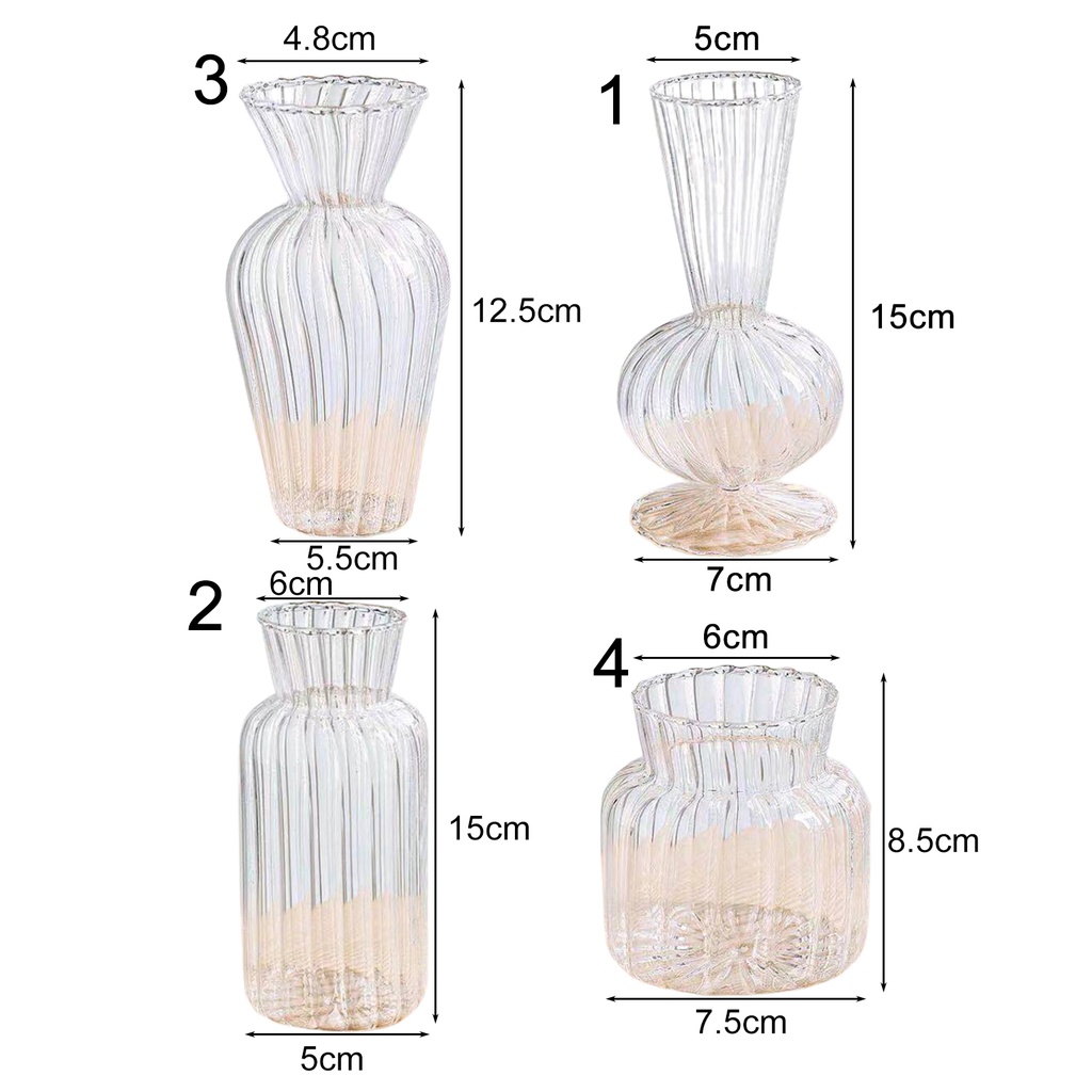 Lọ hoa trong suốt đơn giản dùng trang trí nhà cửa/ tiệc cưới