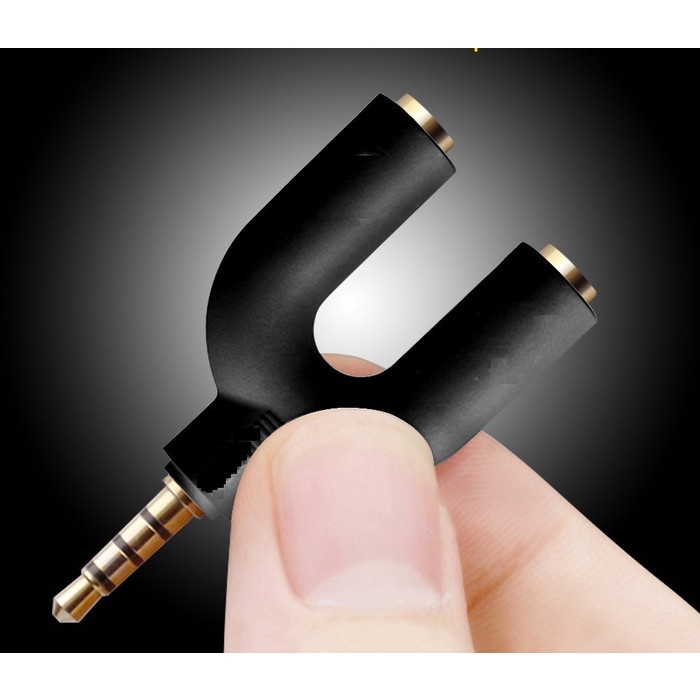 Đầu Chia Cổng Âm Thanh Và Mic 2 Trong 1 Hình Chữ U 3.5mm