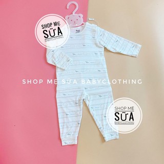 bộ quần áo dài tay cho bé avaler họa tiết logo đủ size từ  6 tháng đến 4 tuổi