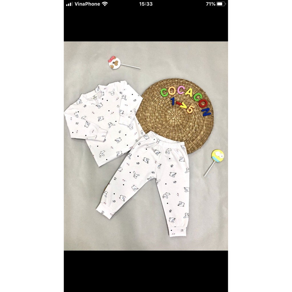 Bộ dài thun cotton chất đẹp cho bé trai / bé gái (6-14kg) - Cocacon's