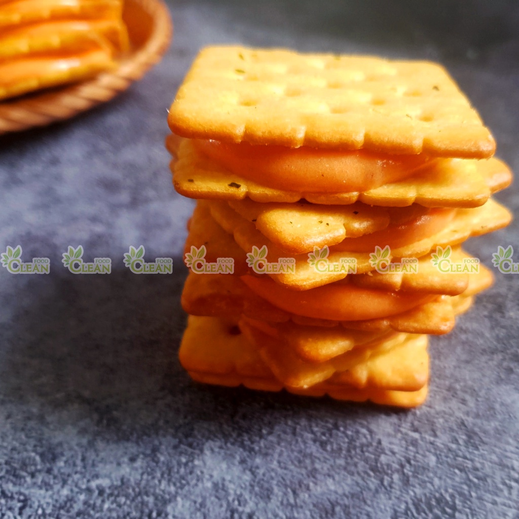 Bánh Quy Hành Kẹp Phô Mai CleanFood 500g