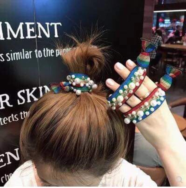 Dây buộc tóc beading hàn quốc