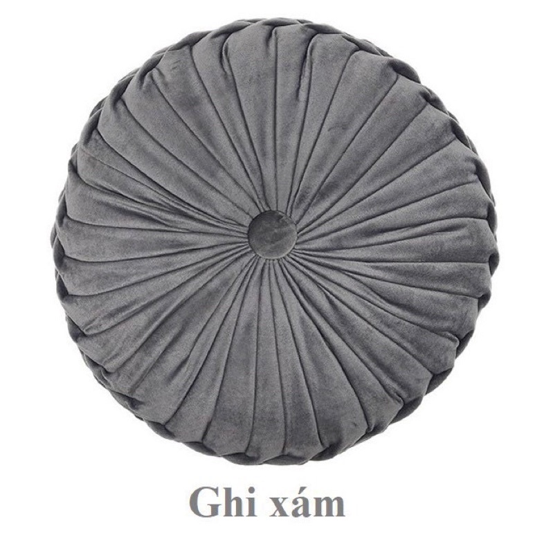 (Hàng sẵn ) Gối tựa lưng sofa đệm tròn ngồi bệt ,hình bí ngô , bánh xe siêu mềm , siêu êm ,siêu sang