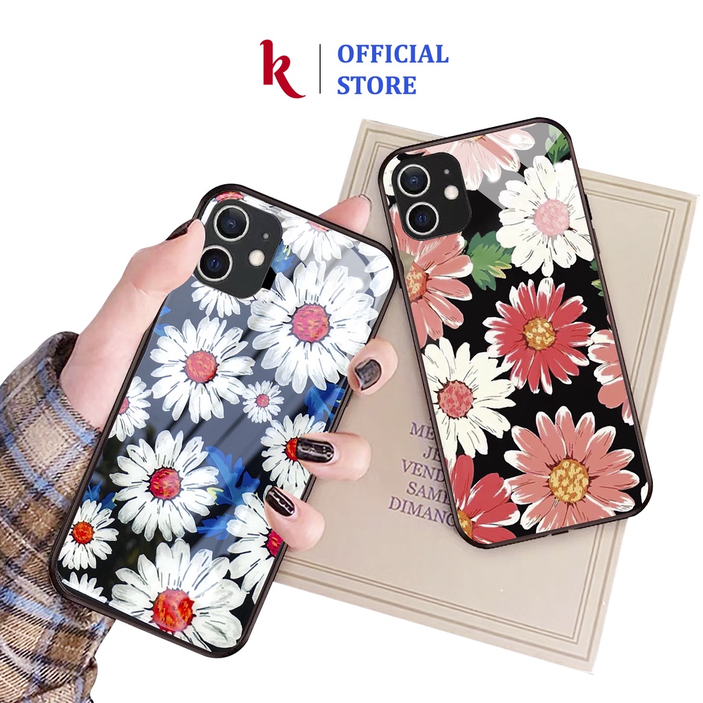 Ốp lưng iphone kính cao cấp hoa đã sắc case 14plus 14 pro max 13 12 promax 11 mini 6 6s 7 8 plus x xr xs Se