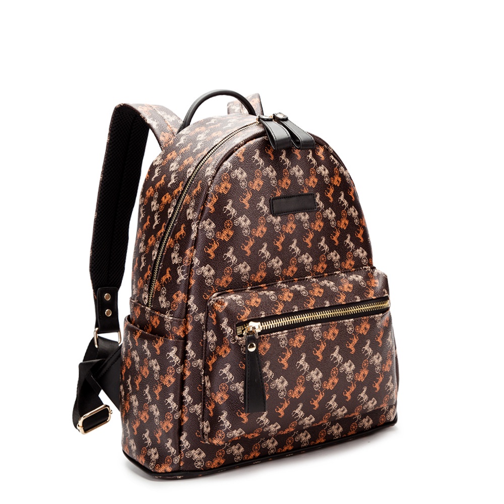 BALO DA HỌA TIẾT NGỰA KÉO XE ĐỨNG FORM