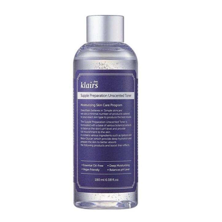 [Chính Hãng] Nước hoa hồng Klairs không mùi Supple Preparation Unscented Toner dưỡng ẩm mềm da 180ml | BigBuy360 - bigbuy360.vn