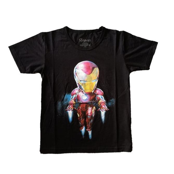 Áo Thun Đen In Hình Iron Man Chibi Avengers Thời Trang Cho Nam Giới 6