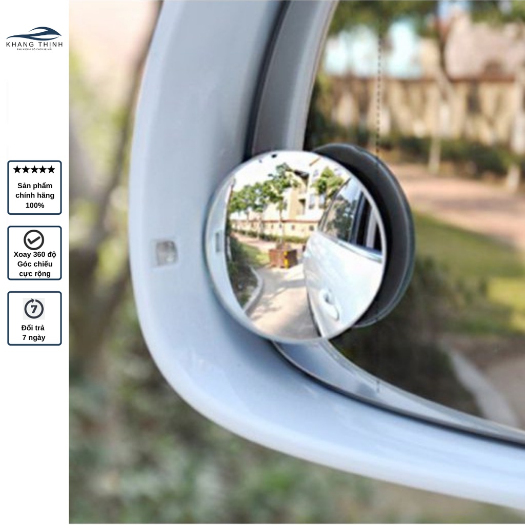 Gương cầu lồi 3M góc rộng xoá điểm mù cho ô tô, xe hơi xoay 360 độ Khang Thịnh