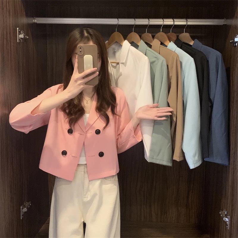 Áo Blazer Mỏng Dáng Cộc Mùa Thu Và Mùa Xuân Cho Nữ, Chất Liệu Vải Mango Loại 1, Bảng Màu Đẹp, V09- Kilafashions.vn