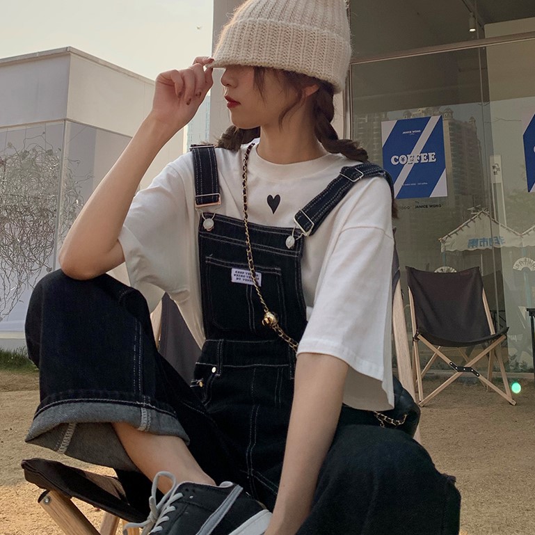 [Mã FADIRECT20 giảm 20K đơn 150K] LEEVA - Yếm quần jeans dáng dài cho nữ phong cách cá tính L294 | BigBuy360 - bigbuy360.vn