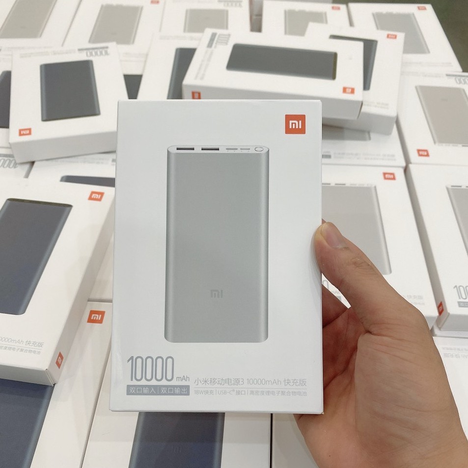 Sạc dự phòng Xiaomi Gen 3 10000mAh hỗ trợ sạc nhanh QC3.0 - Bảo hành đổi mới 6 tháng