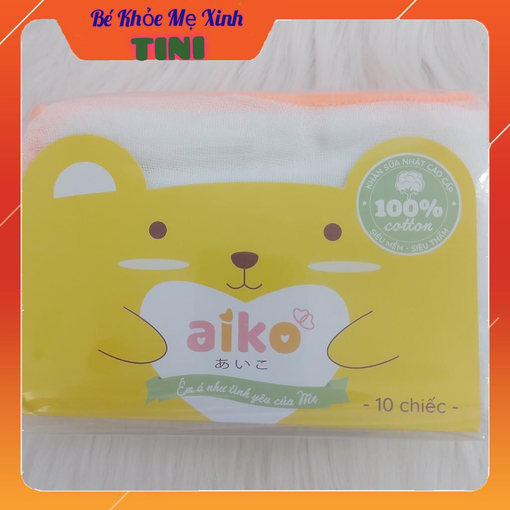 Combo 10 khăn sữa Nhật cao cấp Aiko 3 lớp