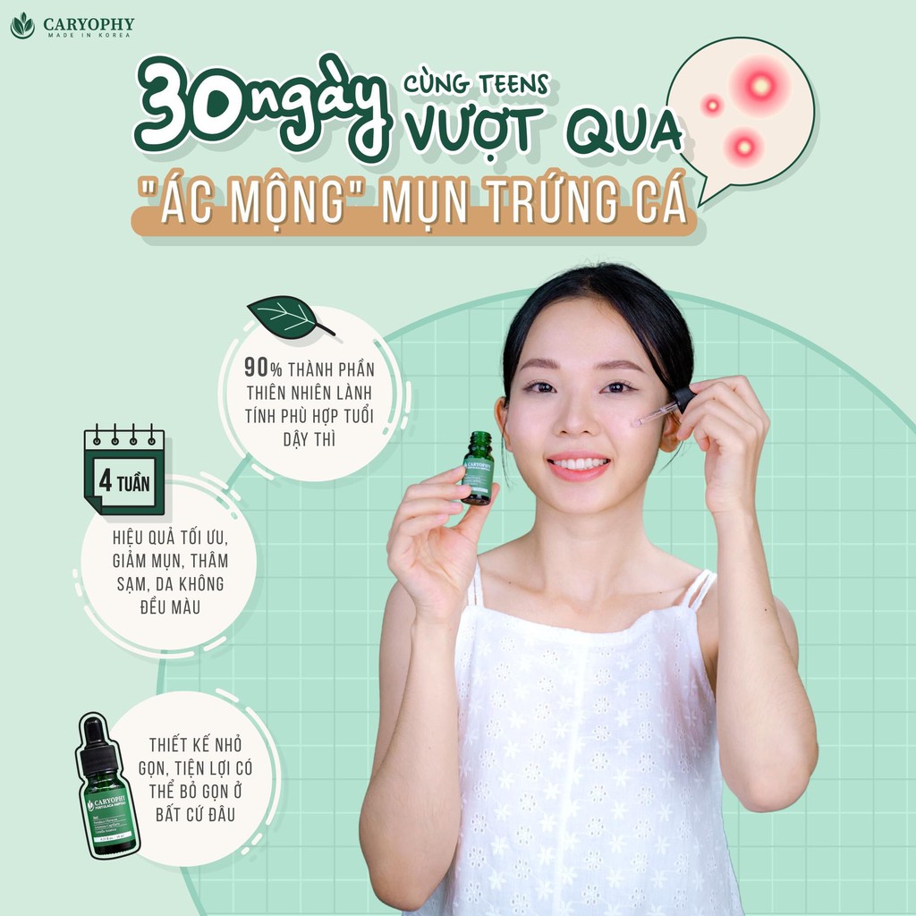 Serum giảm mụn mờ thâm se khít lỗ chân lông Caryophy 10ml | BigBuy360 - bigbuy360.vn