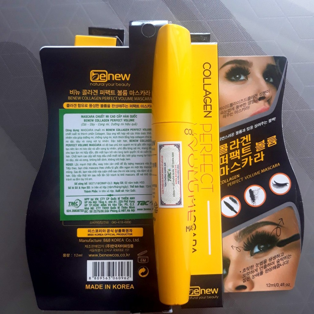 [ Chính Hãng] Chuốt Mi Collagen Dưỡng Cong, Dày Mi, Không Lem Trôi BENEW MASCARA COLLAGEN PERFECT VOLUME | BigBuy360 - bigbuy360.vn