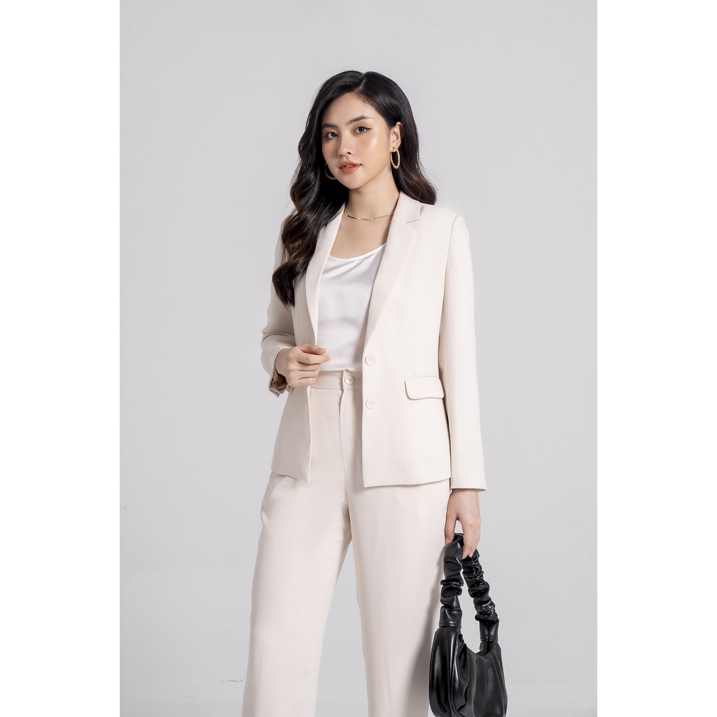 [Mã BMLTA50 giảm 10% đơn 150K] Áo Blazer tay dài màu be Eva De Eva 21ABLE028B