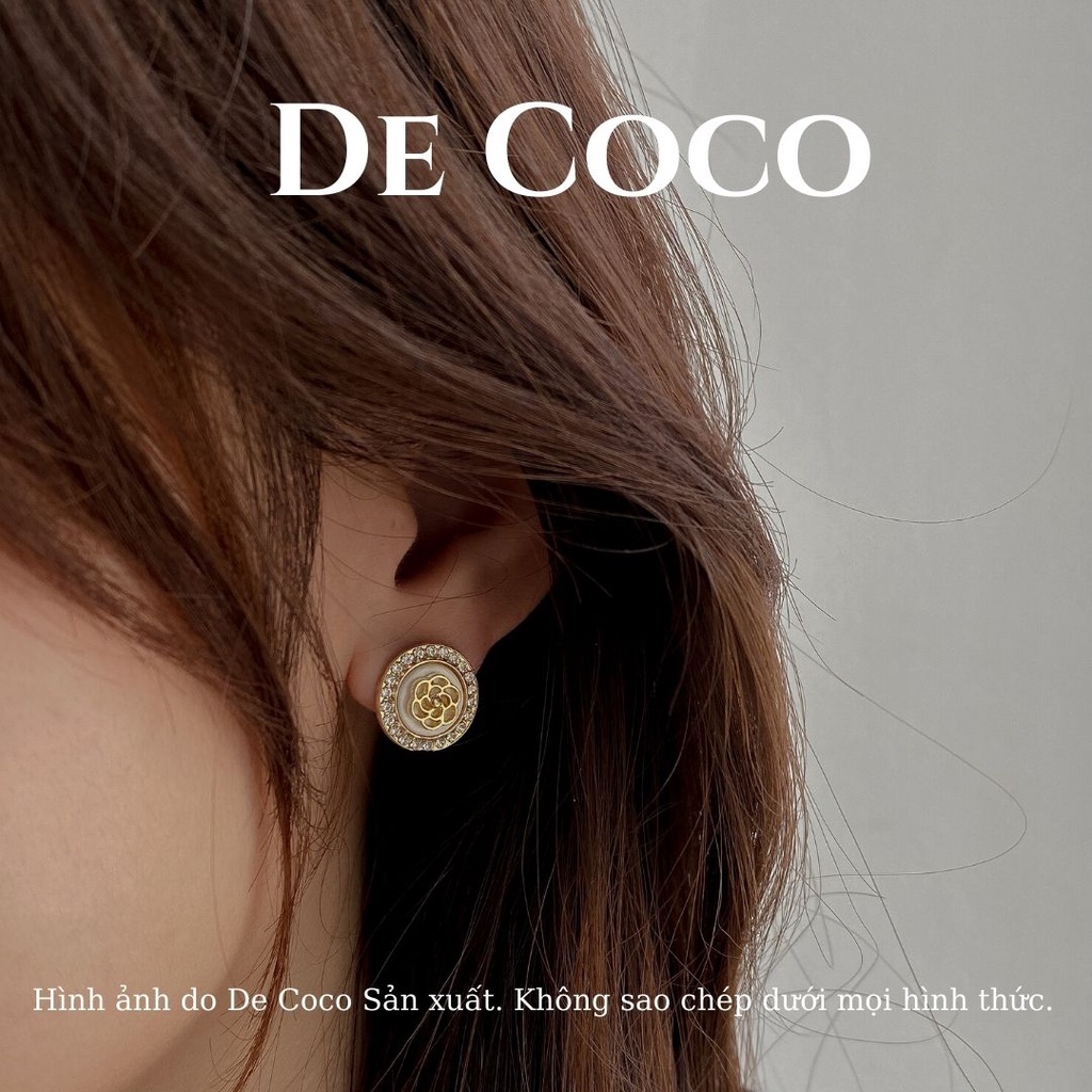 Bông tai hợp kim cao cấp Lavie En Rose decoco.accessories