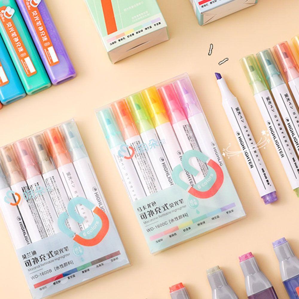 Set 6 Bút Bắt Sáng Màu Sắc Ngọt Ngào Tiện Dụng