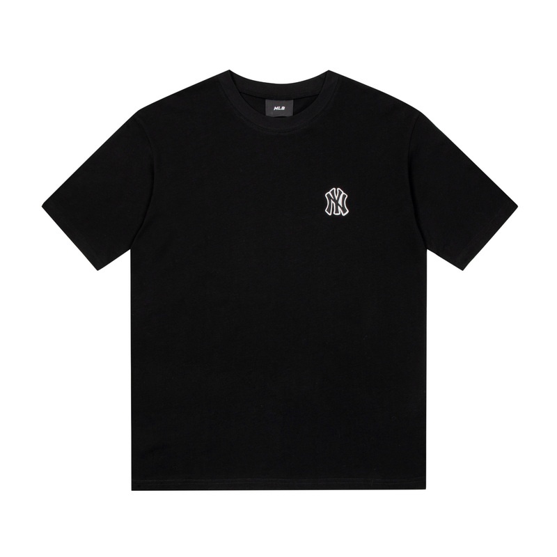 ❤❀  ❤ Áo Thun Cotton Ngắn Tay Thêu Họa Tiết MLB NY Thời Trang Chất Lượng Cao Cho Cặp Đôi