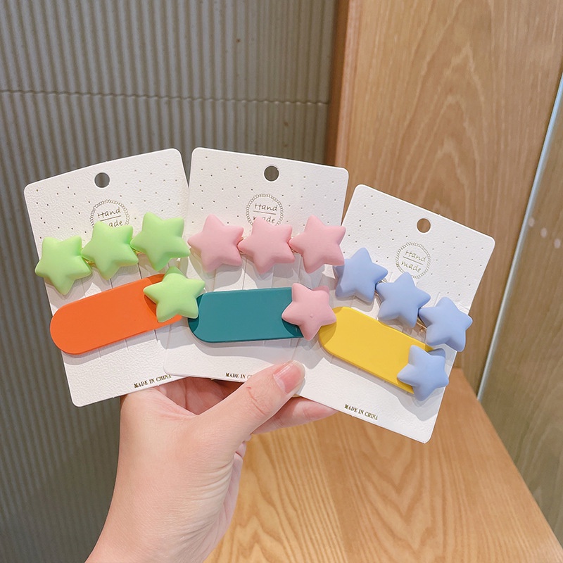 Set 2 Kẹp Tóc Hình Ngôi Sao Năm Cánh Dễ Thương Cho Nữ