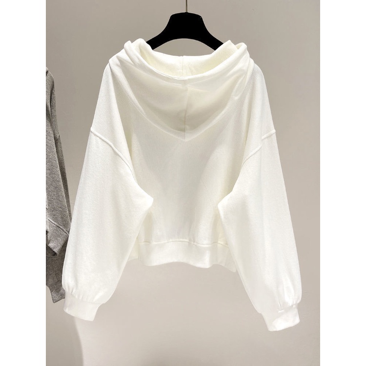 Áo hoodie lửng tay dài thời trang tùy chọn màu sắc cho nữ