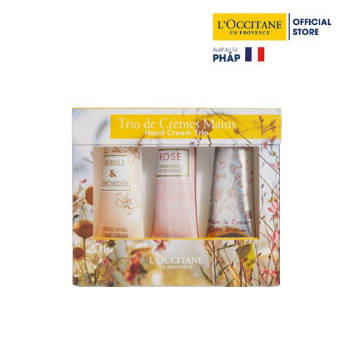 L'Occitane 3 dưỡng tay hương hoa hồng - hoa Anh Đào - hương hoa lan & hoa cam 30ml | BigBuy360 - bigbuy360.vn