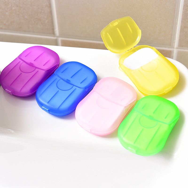 Set 20 Xà Phòng Giấy Di Động Dùng Một Lần Đa Ứng Dụng