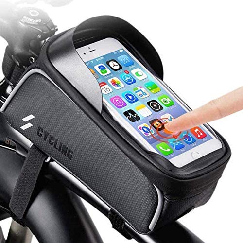 Hộp Túi Treo Khung Gắn Sườn Trước Xe Đạp Có Giá Đỡ Đựng Điện Thoại Màn Hình Cảm Ứng Chống Thấm Nước