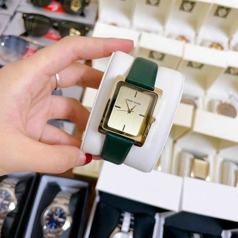 Đồng hồ nữ ANNE KLEIN  CAO CẤP - dây silicon mềm, thời trang, mặt vuông, bảo hành 12 tháng.