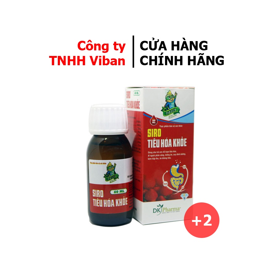 2 chai Tasty Siro tiêu hóa khỏe 60ml - Dkpharma