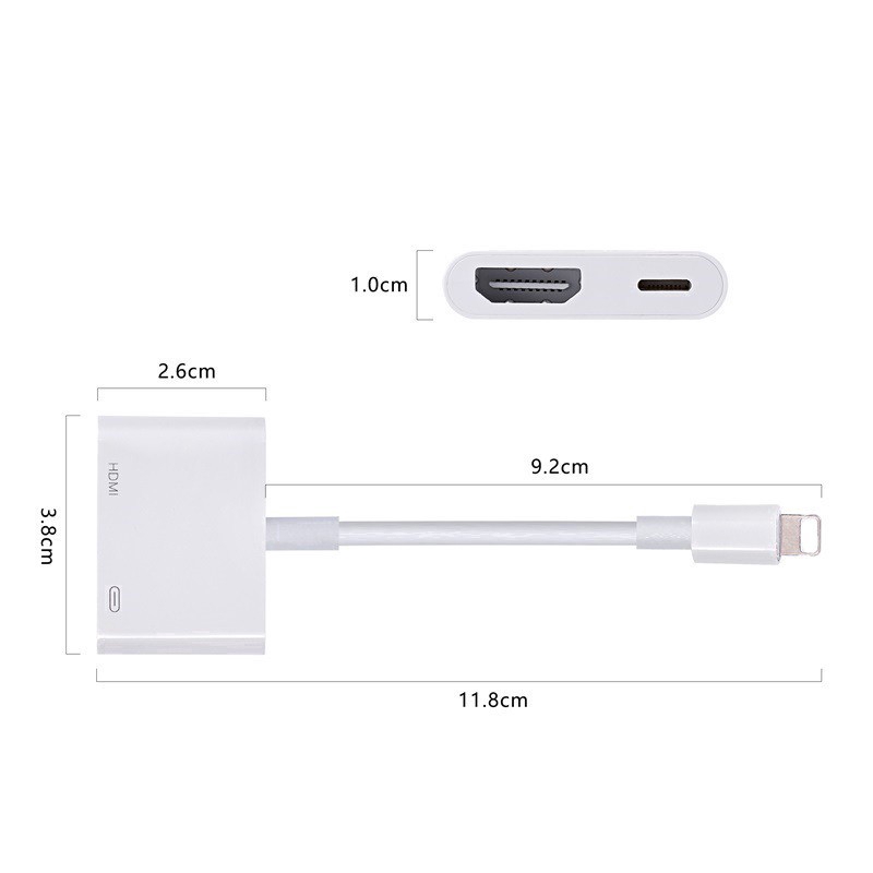 Dây Cáp Chuyển Đổi Lightning Sang Hdmi Digital Av Tv Cho Apple Iphone X 8 7 6 Plus Ipad