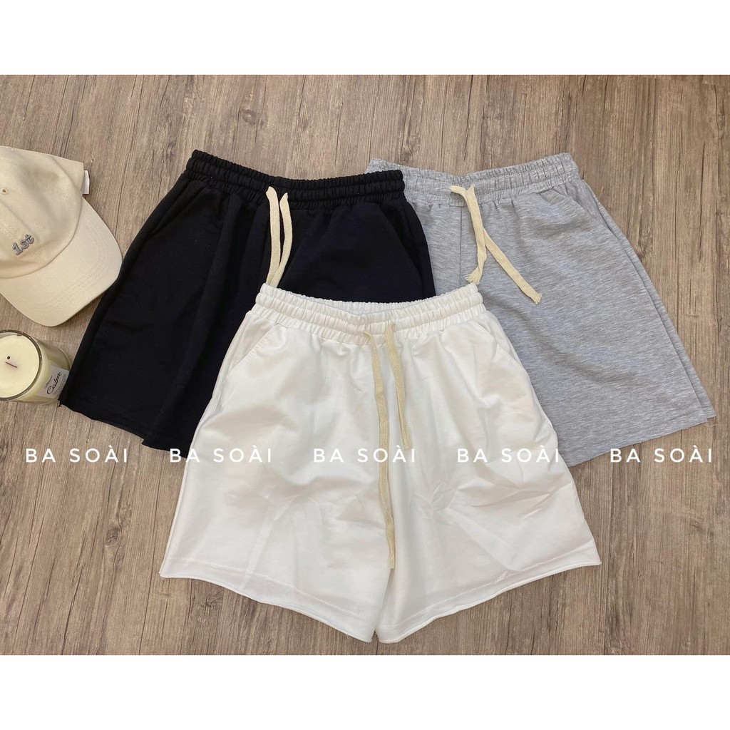 Quần short nữ mặc nhà , quần sooc da cá ống rộng basic cạp chun Queenshop | BigBuy360 - bigbuy360.vn