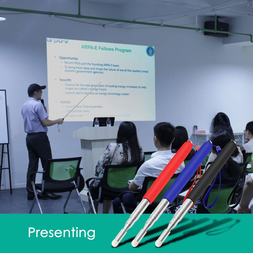 Bút Viết Bảng Trắng 1m Bằng Thép Không Gỉ Có Thể Thu Gọn Tiện Dụng Cho Giáo Viên