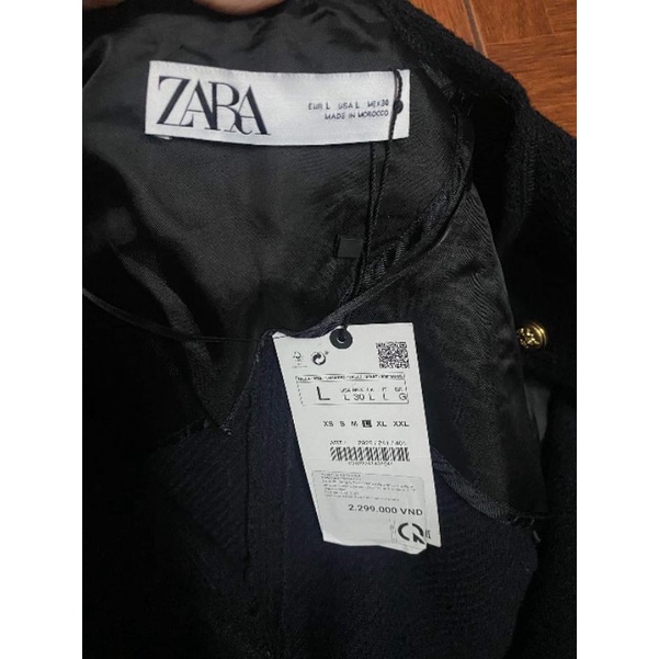 Áo dạ zara size L mẫu new onl web
