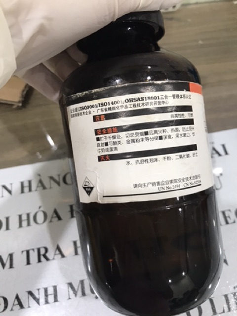 Hoá chất Ethanolamine CAS 141-43-5 C2H7NO chai 500ml ethanolamin