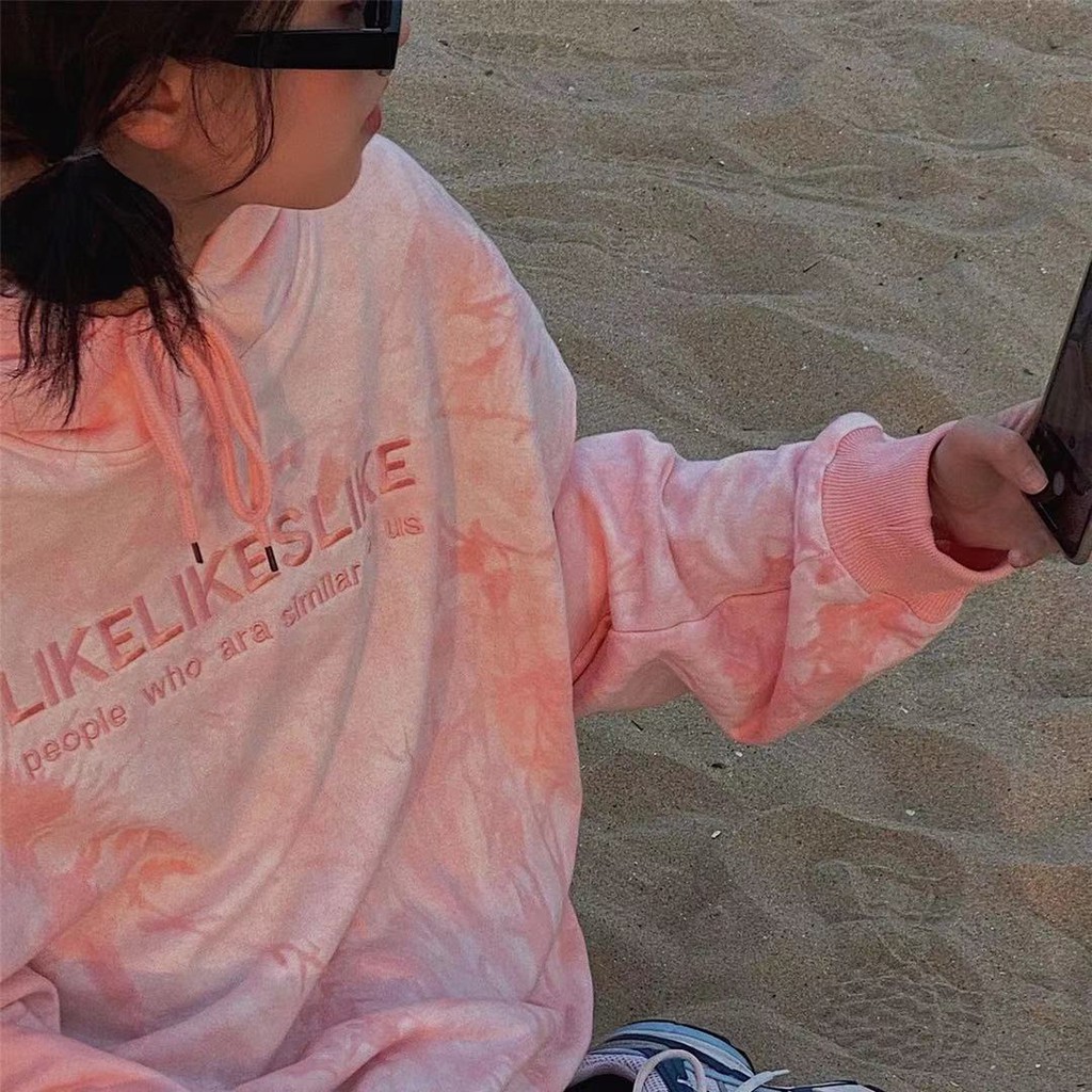 ladies tie dye print long sleeve hoodie sweatshirt | BigBuy360 - bigbuy360.vn