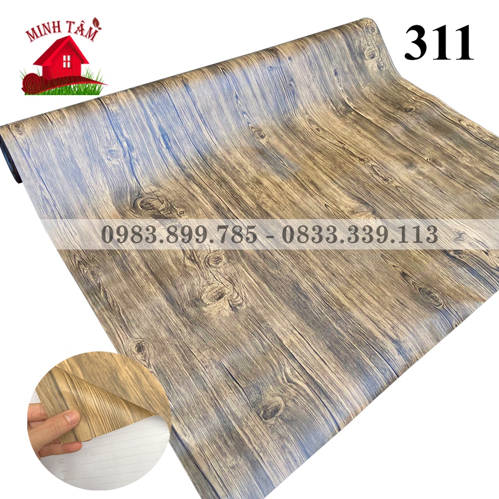 Giấy decal dán tường giả vân gỗ dán bàn tủ chống nước khổ 1.2m sẵn keo đẹp giá rẻ