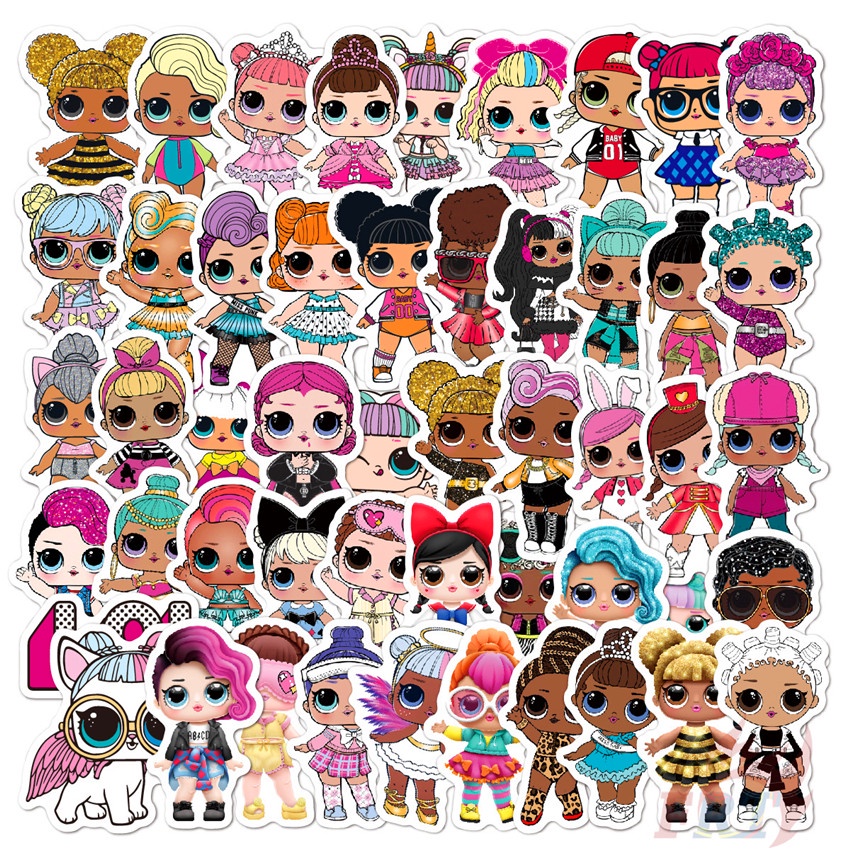 ❉ LOL Suprise Doll Series 04 Stickers ❉ 50Pcs/Set Cartoon DIY Fashion Waterproof Doodle Decals Stickers