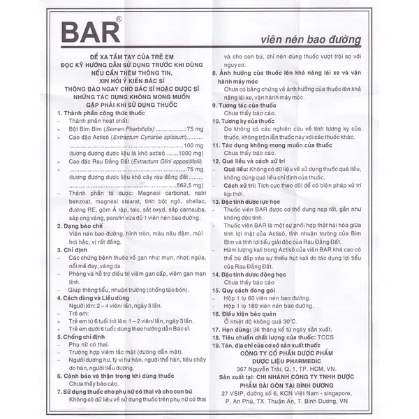 BAR Mát Gan Lợi Mật