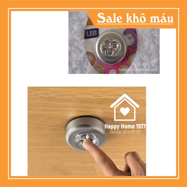 Đèn LED Dán Tường 3 Bóng Cảm Ứng Chạm - Đèn LED treo tường Happy Home 1977