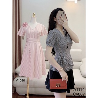 ÁO CỔ V NƠ EO HANA💖FREESHIP💖