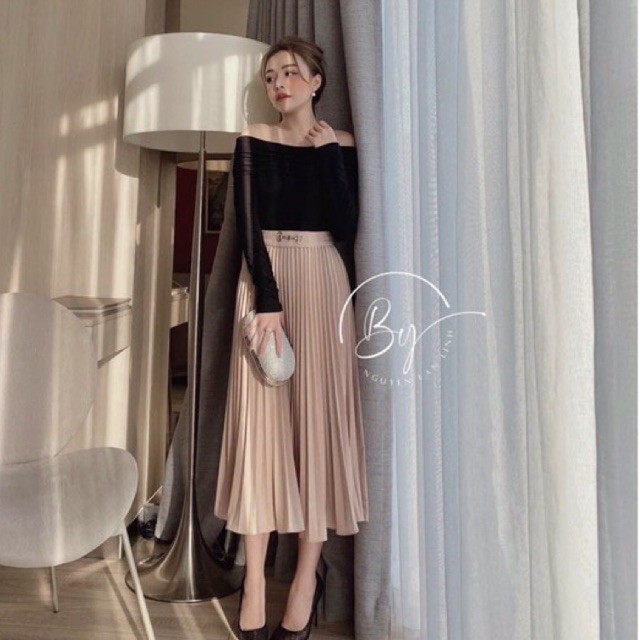 Áo trễ vai siêu xinh/ chất len tăm L1