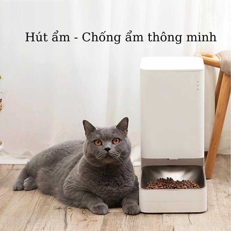 Máy Cho Chó Mèo Ăn Tự Động Thông Minh kết nối app điện thoại Xiaomi Chính Hãng Xiaomi Smart Pet Feeder BẢN QUỐC TẾ