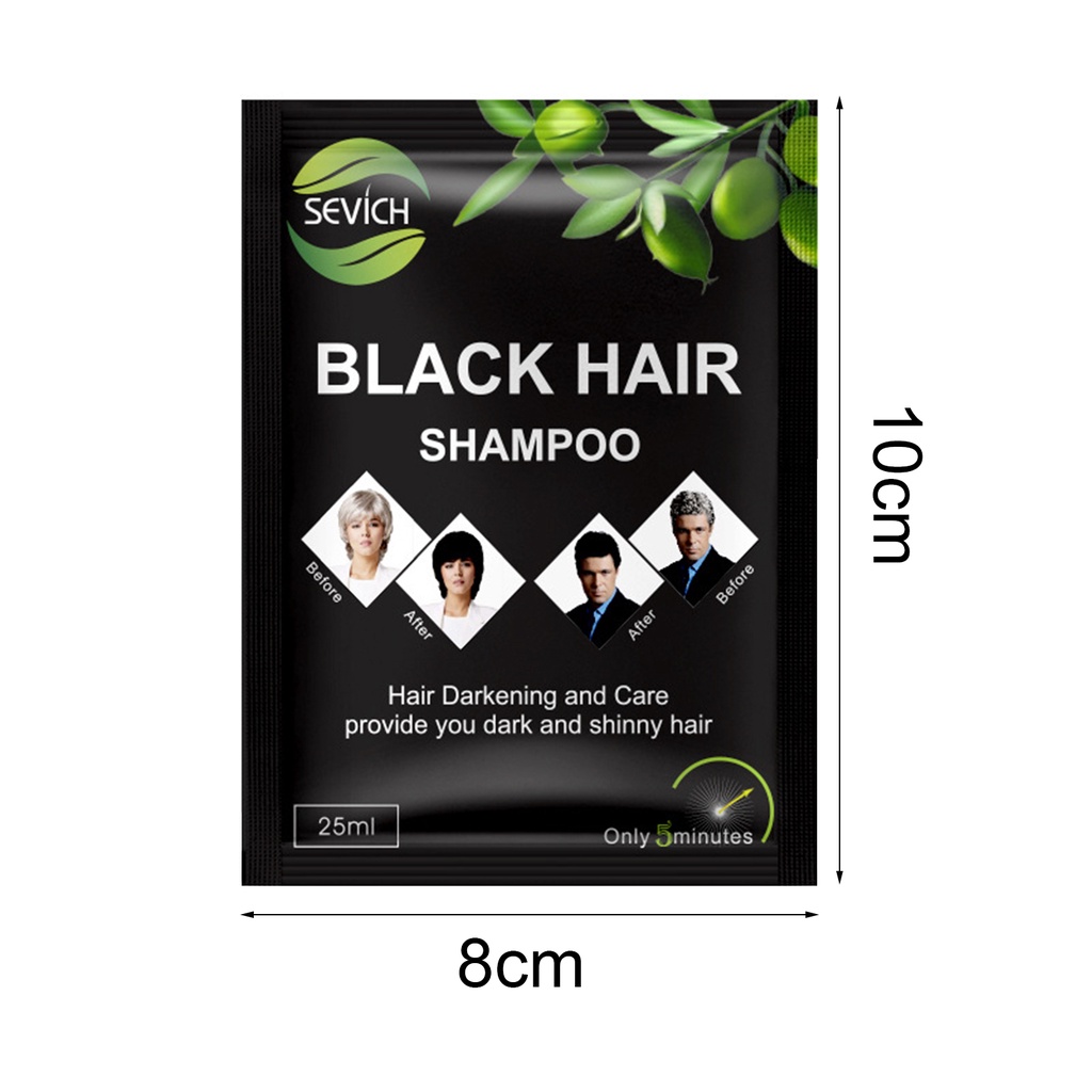 [Hàng mới về] Dầu gội nhuộm tóc màu đen nhanh chóng 25ml cho salon