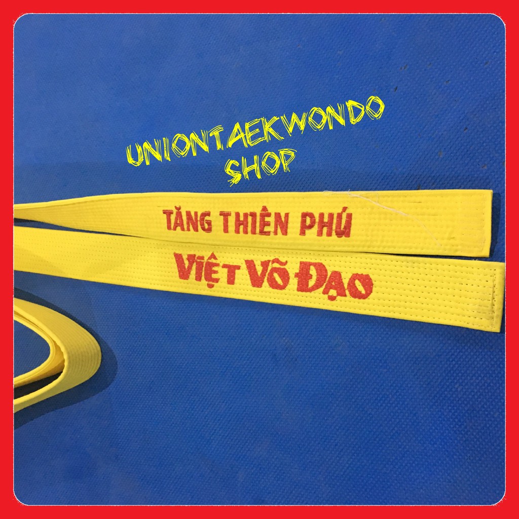 Miễn Phí Thêu Tên Đai Thêu Vovinam ViệtVõ Đạo x UnionTaekwondoSHOP Ngang 5cm