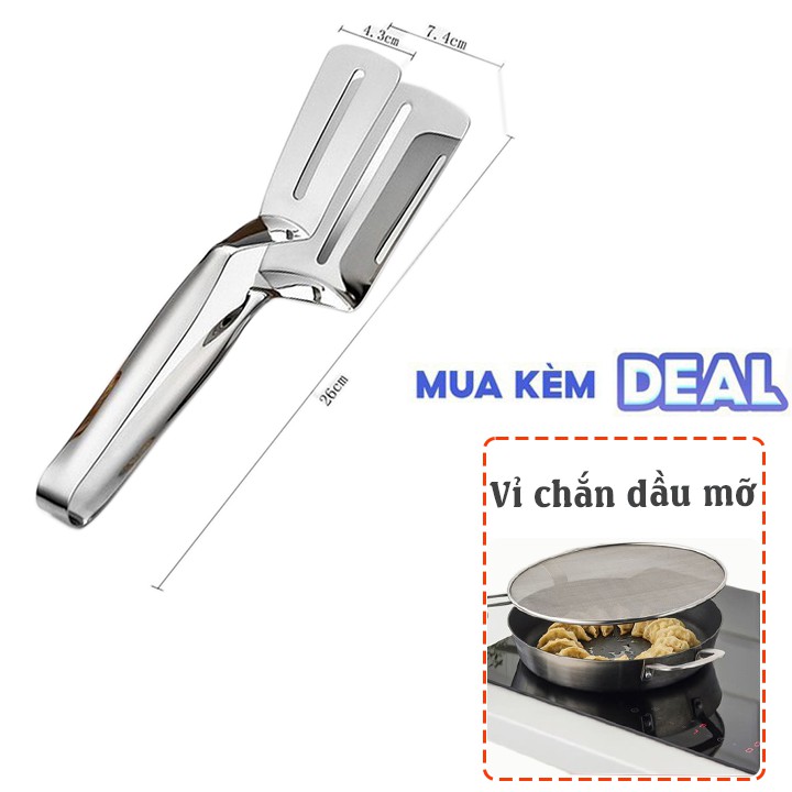 Kẹp inox gắp đồ chiên rán thịt nướng B015