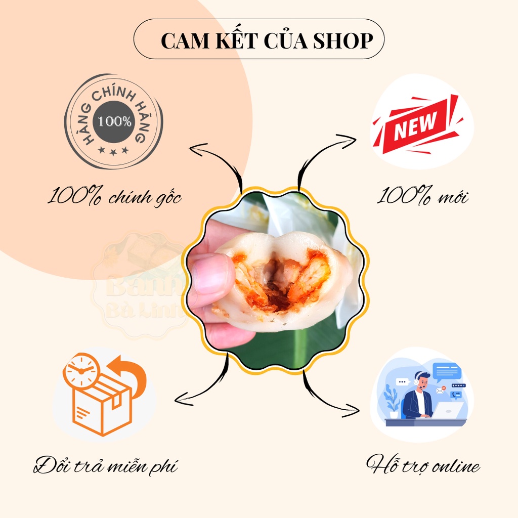 Bánh Ít Tôm Thịt Đặc Sản Đà Nẵng, 10 Cái, Hương Vị 100 Năm - Bánh Bà Linh