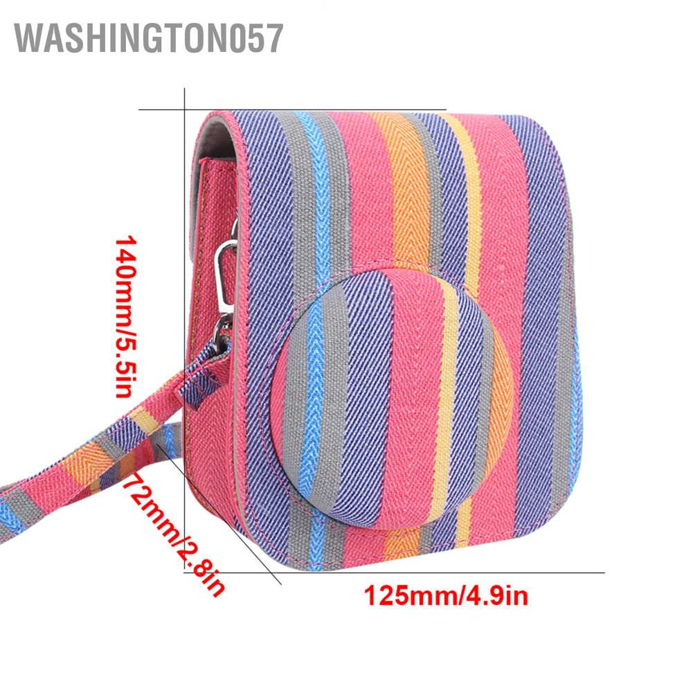 Hot Deals Túi đựng bằng da PU với dây đeo vai có thể điều chỉnh để đựng máy ảnh Fujifilm Mini 11 Spot ExpressWashington057