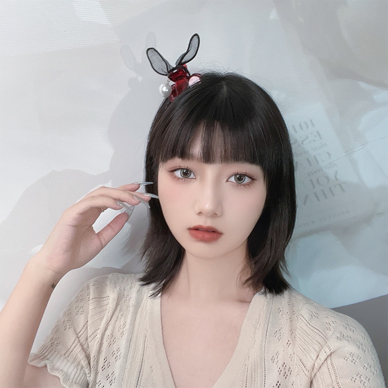 Kẹp Tóc Hình Nơ Đính Ngọc Trai Phong Cách Hàn Quốc Cho Nữ